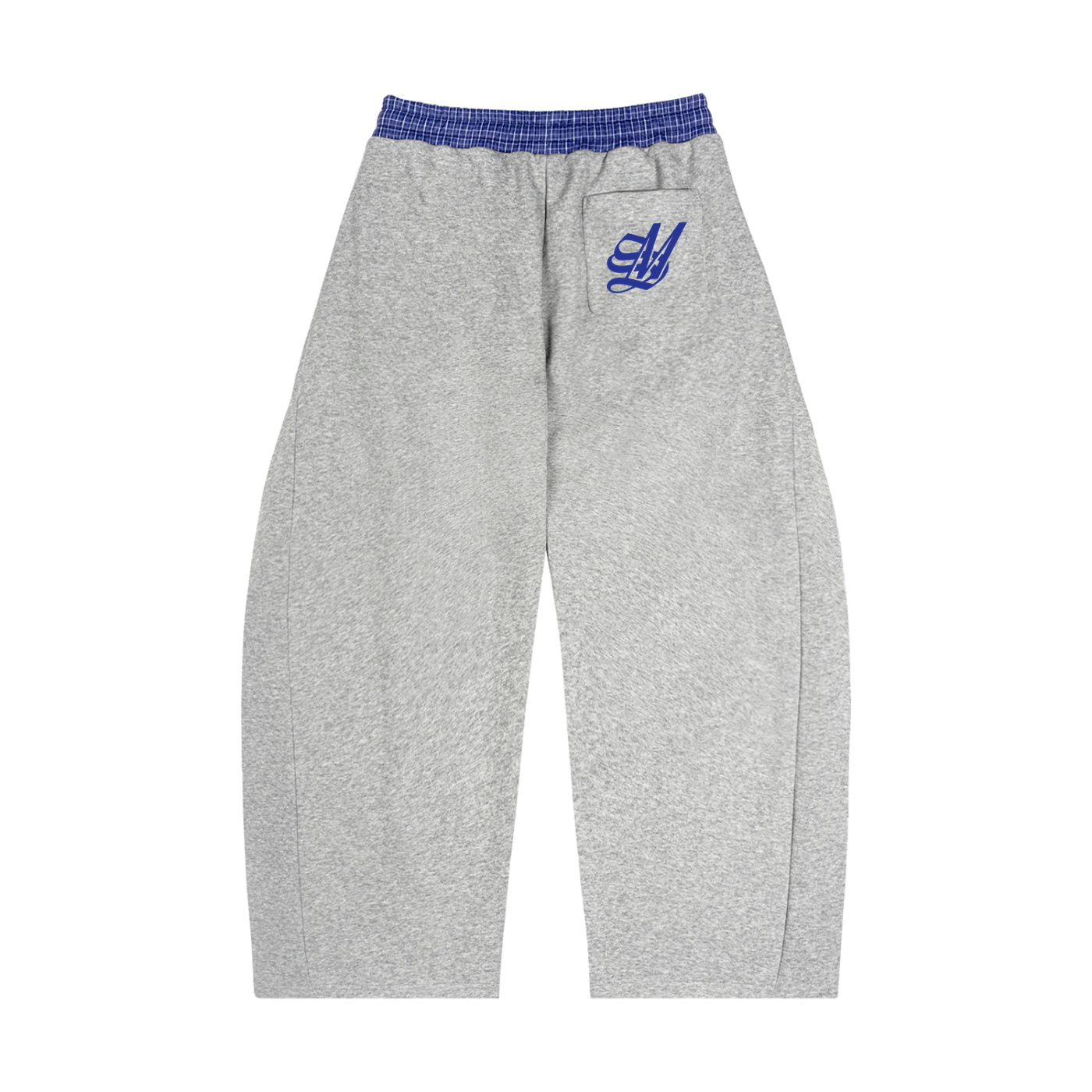 Plaid Waistband Barrel Sweatpants