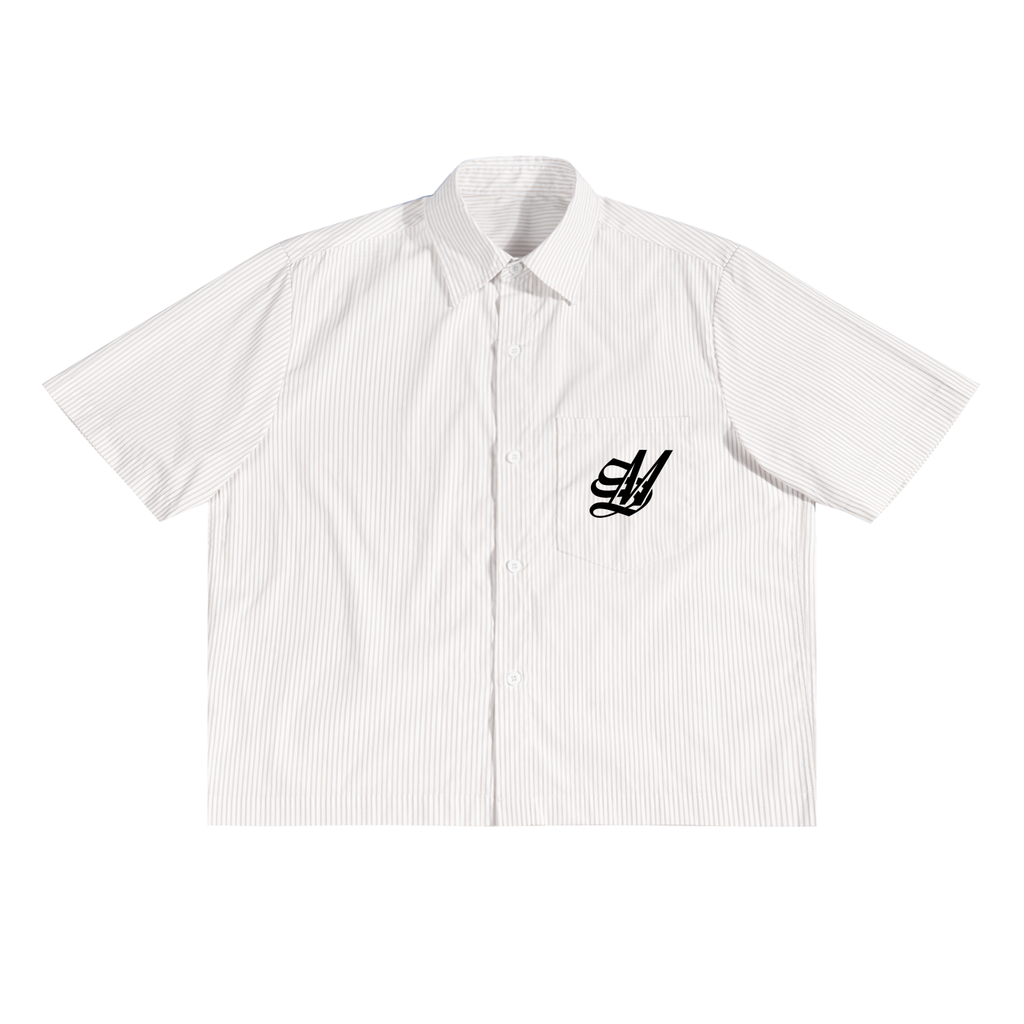 Oversized Work-Man's Button Up - Apricot White