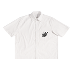 Oversized Work-Man's Button Up - Apricot White